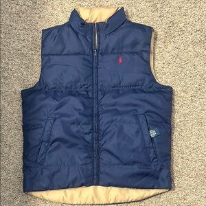 Ralph Lauren Kids' Navy/Beige Reversible Puffer Vest